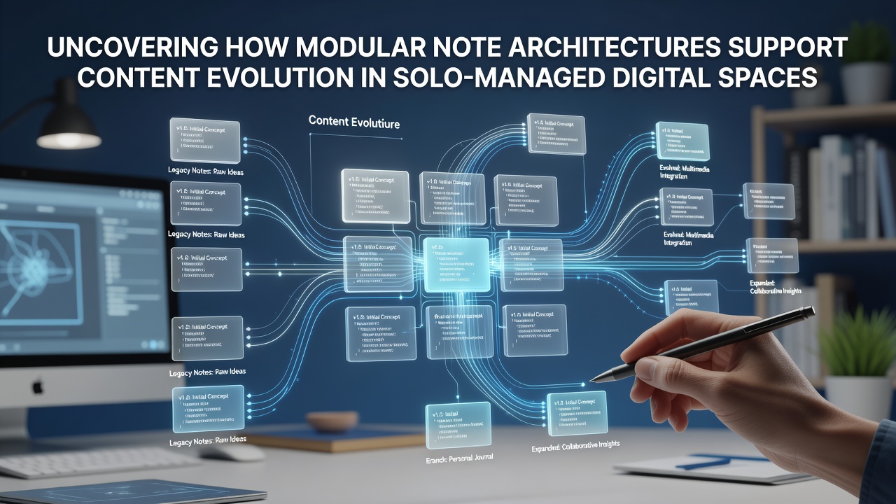 Uncovering How Modular Note Architectures Support Content Evolution in Solo-Managed Digital Spaces