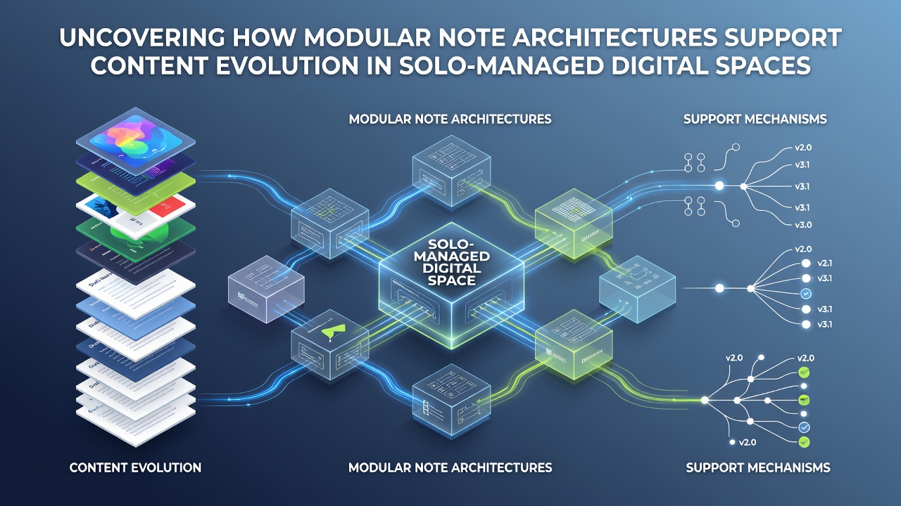 Screenshot of a query view assembling modular notes into an evolving content collection